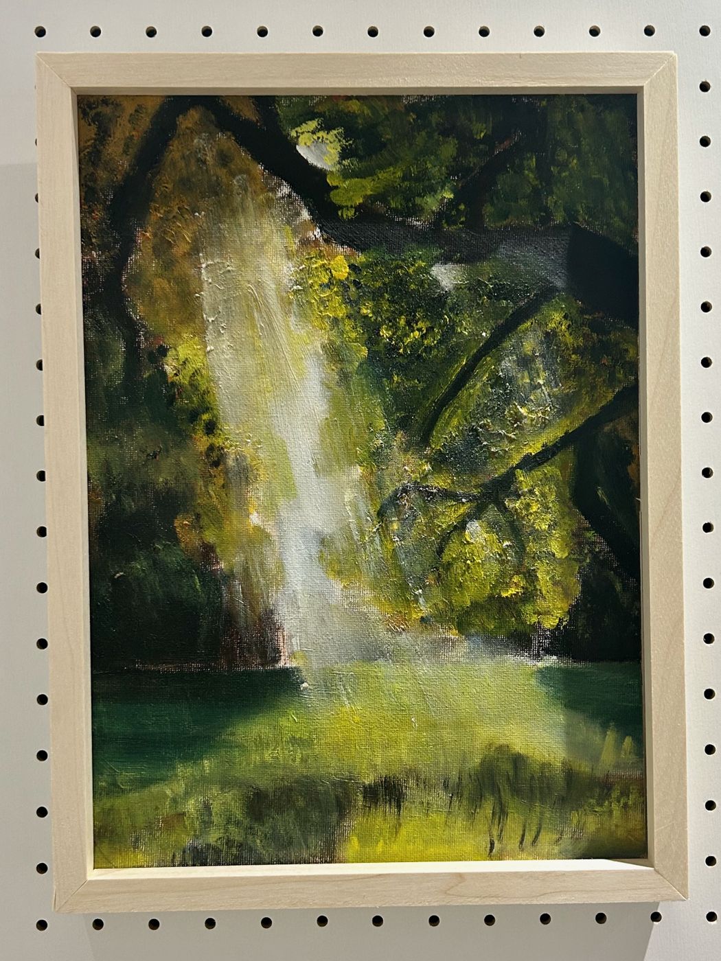 油絵の風景画(滝)